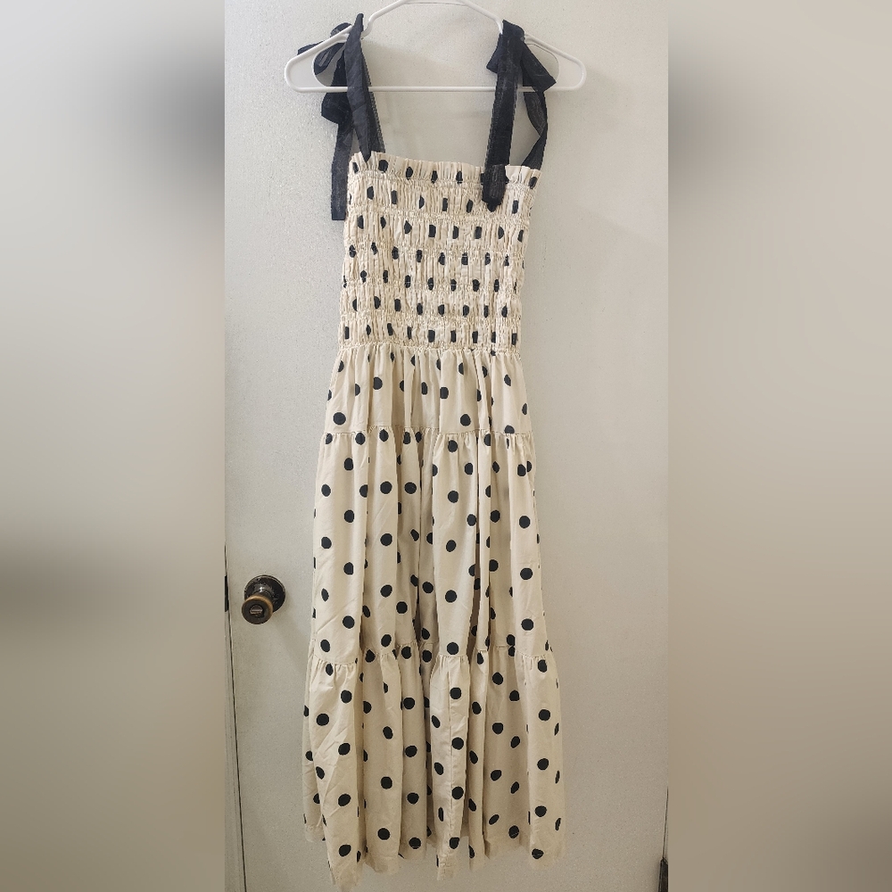 En Saison Polka Dot Dress, Size Small, Cotton.
